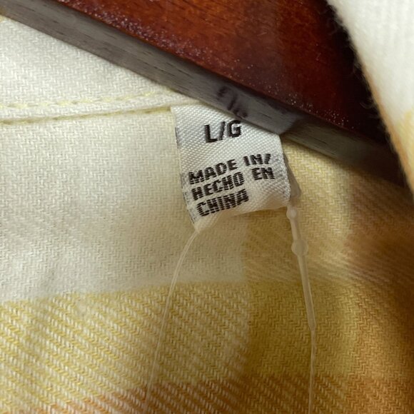 Weatherproof Vintage Womens L Flannel Plaid Button-Up Shirt a1620 - Picture 4 of 11